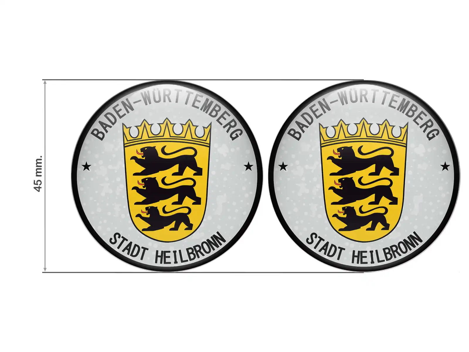 Klebemarke TÜV Stadt Heilbronn Nummernschild Plakette